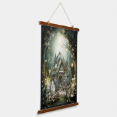 Betoverd Forest Cottage Hangend Wandkleed (Gebogen)