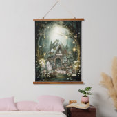 Betoverd Forest Cottage Hangend Wandkleed (Slaapkamer)