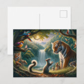 Betoverd Forest Gathering schilderij Briefkaart (Voorkant / Achterkant)
