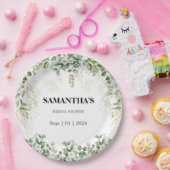 Betoverd gebladerte goud & groen Vrijgezellenfeest Papieren Bordje (Feest)