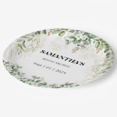 Betoverd gebladerte goud & groen Vrijgezellenfeest Papieren Bordje (Gekanteld)