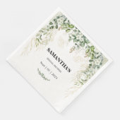 Betoverd gebladerte goud & groen Vrijgezellenfeest Servet (Hoek)