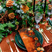 Betoverd gebrand Sinaasappel Herfst Minimal Dinner Menu