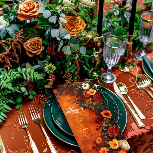 Betoverd gebrand Sinaasappel Herfst Minimal Dinner Menu