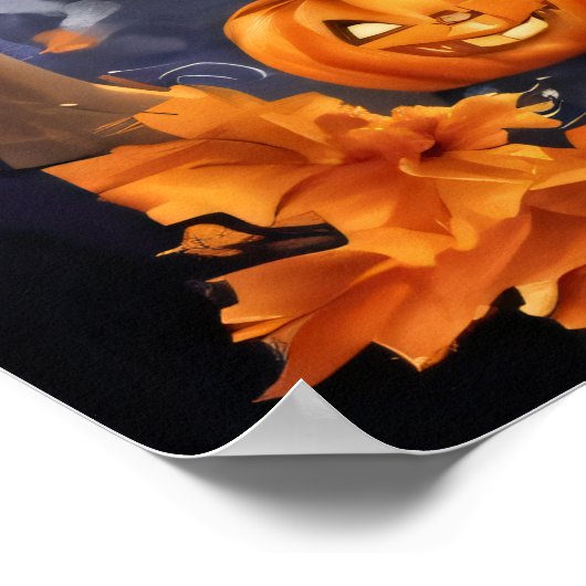 Betoverd Halloween Castle Poster (Hoek)