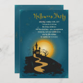 Betoverd Halloween Feest Kaart (Voorkant / Achterkant)