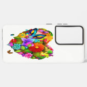 Betoverd hart: een mozaïek van bloemen en insecten samsung galaxy hoesje (Linkerkant)