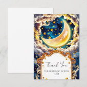 Betoverd hemels Baby shower Bedankkaart (Voorkant / Achterkant)