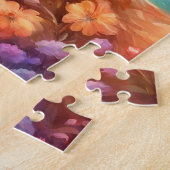 Betoverd hert met bloemen legpuzzel (Zijkant)