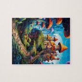 betoverd huis legpuzzel (Horizontaal)