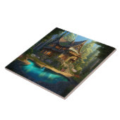 Betoverd huisje met zwembad tegeltje (Zijkant)