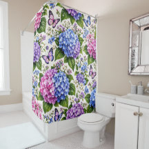 Betoverd Hydrangea Vlinder Bloemmotief