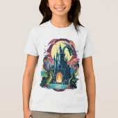 Betoverd kasteel met Guardian Dragon Tri-Blend Shirt (Voorkant)