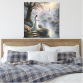 Betoverd kasteel met prinses canvas afdruk (Insitu (Slaapkamer))