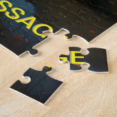 "Betoverd kasteel onder sterrenhemel" Legpuzzel (Zijkant)