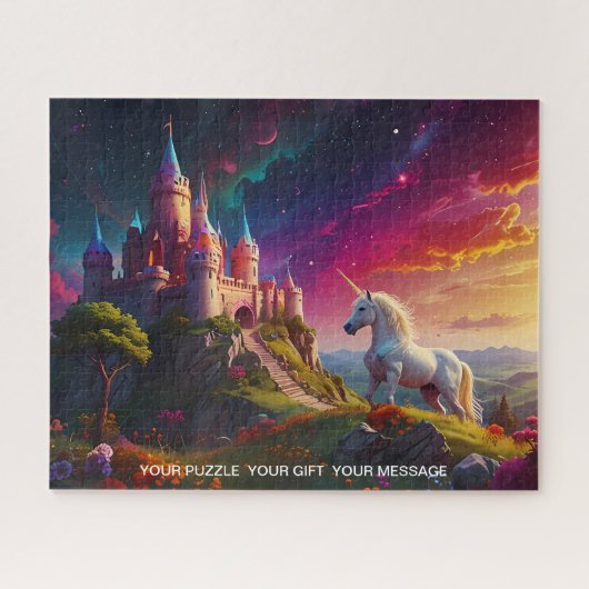 Betoverd kasteel op de heuvel legpuzzel (Horizontaal)