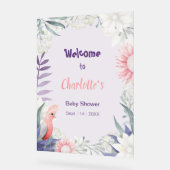 Betoverd lavendel genderneutraal Baby shower Acryl Bord (Hoek)