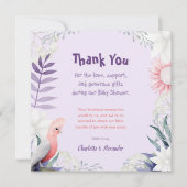 Betoverd lavendel genderneutraal Baby shower Bedankkaart (Voorkant)