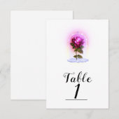 Betoverd Magisch Verhaalboek Rode Roos Tafelnummer (Voorkant / Achterkant)