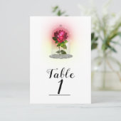 Betoverd Magisch Verhaalboek Rode Roos Tafelnummer (Staand voorkant)