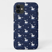 Betoverd meer - sierlijk zwaan patroon ontwerp Case-Mate iPhone case (Achterkant)