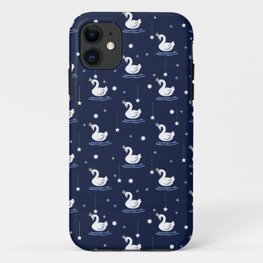 Betoverd meer - sierlijk zwaan patroon ontwerp Case-Mate iPhone case (Achterkant)
