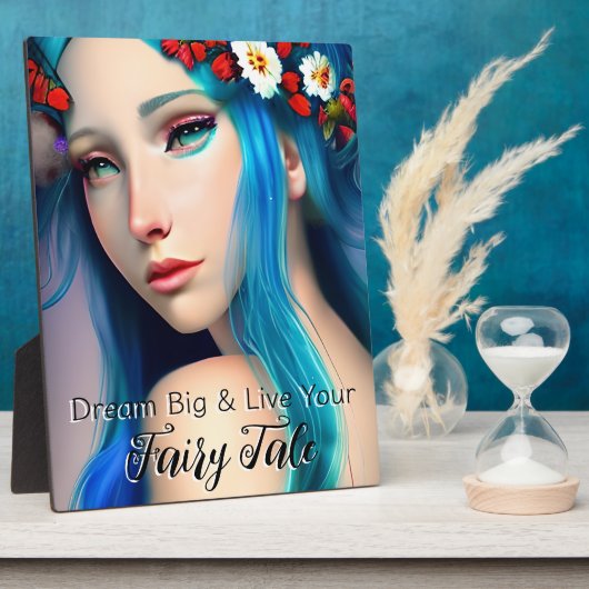 betoverd meisje met bloemen | Sprookje Fotoplaat (Zijkant)