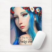 betoverd meisje met bloemen | Sprookje Muismat (Met muis)