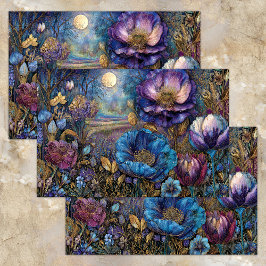 BETOVERD MIDNIGHT GARDEN DECOUPAGE WEEFSELPAPIER TISSUEPAPIER