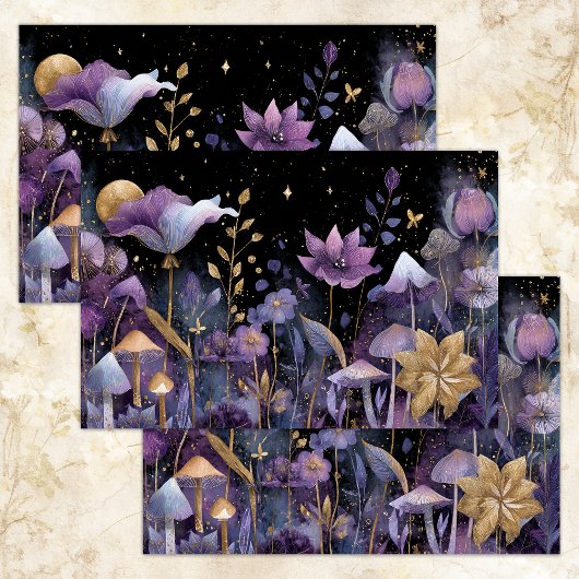 BETOVERD MIDNIGHT GARDEN DECOUPAGE WEEFSELPAPIER TISSUEPAPIER