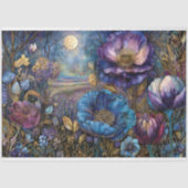 BETOVERD MIDNIGHT GARDEN DECOUPAGE WEEFSELPAPIER TISSUEPAPIER (Voorkant)