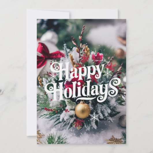 Betoverd mooi cadeau Happy Winter Feestdagenkaart (Voorkant)