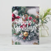 Betoverd mooi cadeau Happy Winter Feestdagenkaart (Staand voorkant)