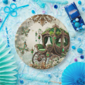 Betoverd Mos & Maanlicht Sprookjes Carriage Deco Papieren Bordje (Feest)