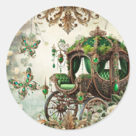 Betoverd Mos & Maneschijn Smaragd Kleurenwiel Stic Ronde Sticker