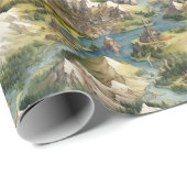 Betoverd Mountain Kingdom Wrapping Paper Cadeaupapier (Rol Hoek)