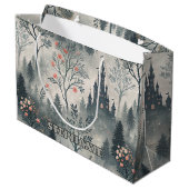 Betoverd nevelwoud met donker kasteel – etherisch groot cadeauzakje (Achterkant Gekanteld)