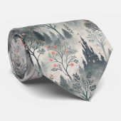 Betoverd nevelwoud met donker kasteel – etherisch stropdas (Opgerold)