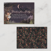 Betoverd Oerwoud Feeën Baby Shower Boek Verzoek Informatiekaartje (Voorkant / Achterkant)