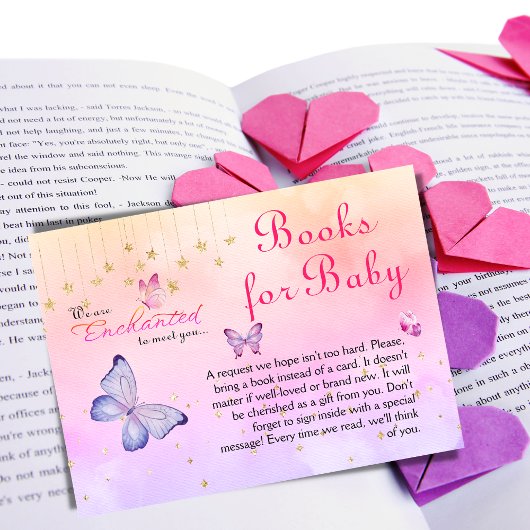 Betoverd om u te ontmoeten Butterfly Baby shower s Informatiekaartje