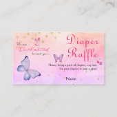 Betoverd om u vlinder Baby shower luier te ontmoet Informatiekaartje (Voorkant)