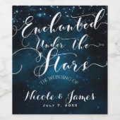 BETOVERD ONDER DE STERREN Starblauwe wijn Etiket (Enkel label)