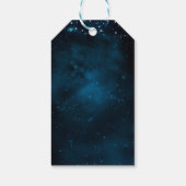 BETOVERD ONDER DE STERREN Sterrenblauw Bruiloft Cadeaulabel (Achterkant)