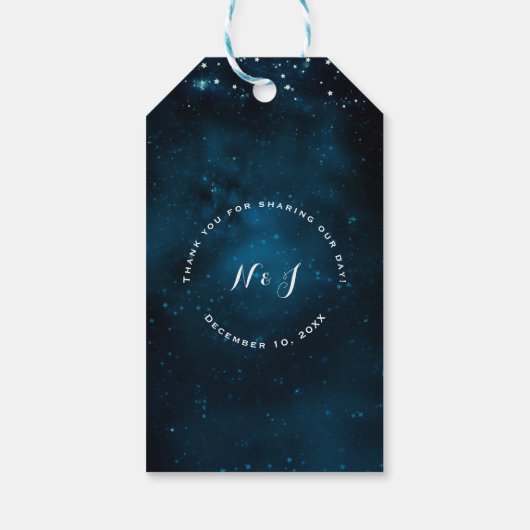 Betoverd Onder de sterren sterrenhemel DANK U Cadeaulabel (Achterkant)