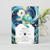 Betoverd onder de zee Boho Turtle Verjaardag Kaart (Staand voorkant)