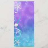 Betoverd onder het Zee Beach Party Menu Kaart (Achterkant)