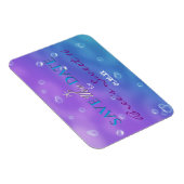 Betoverd onder het Zee Save the Date Magnet Magneet (Rechterzijde)