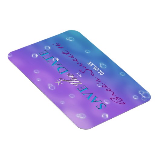 Betoverd onder het Zee Save the Date Magnet Magneet (Rechterzijde)