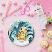 Betoverd Onder het Zee Turtle Verjaardag Papieren Bordje (Feest)