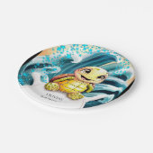 Betoverd Onder het Zee Turtle Verjaardag Papieren Bordje (Gekanteld)